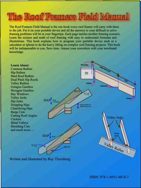 The Roof Framers Field Manual back cover.